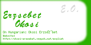 erzsebet okosi business card